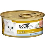 کنسرو گورمت گلد پته گربه با طعم ماهی تن پورینا ۸۵ گرم(Gourmet Gold Pate with Tuna Fish 85gr)